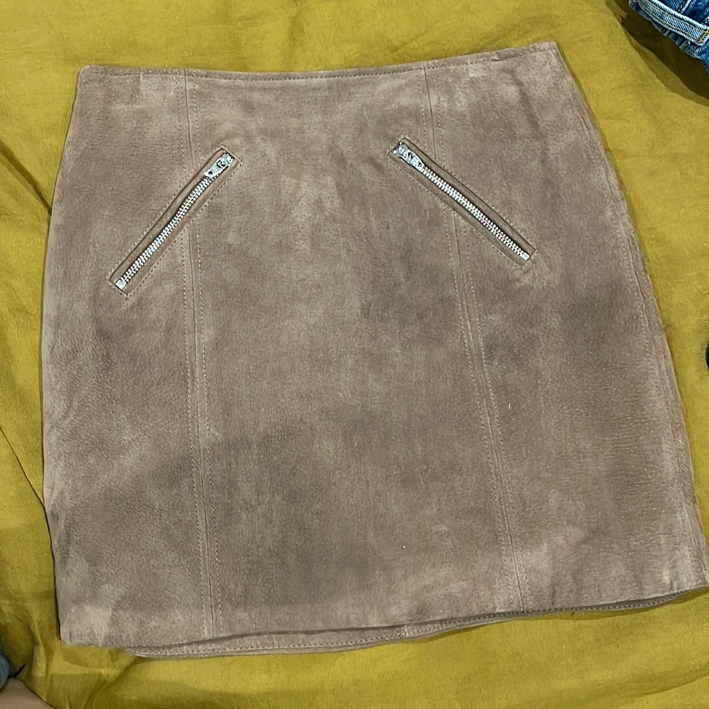 Blank NYC mini suede skirt